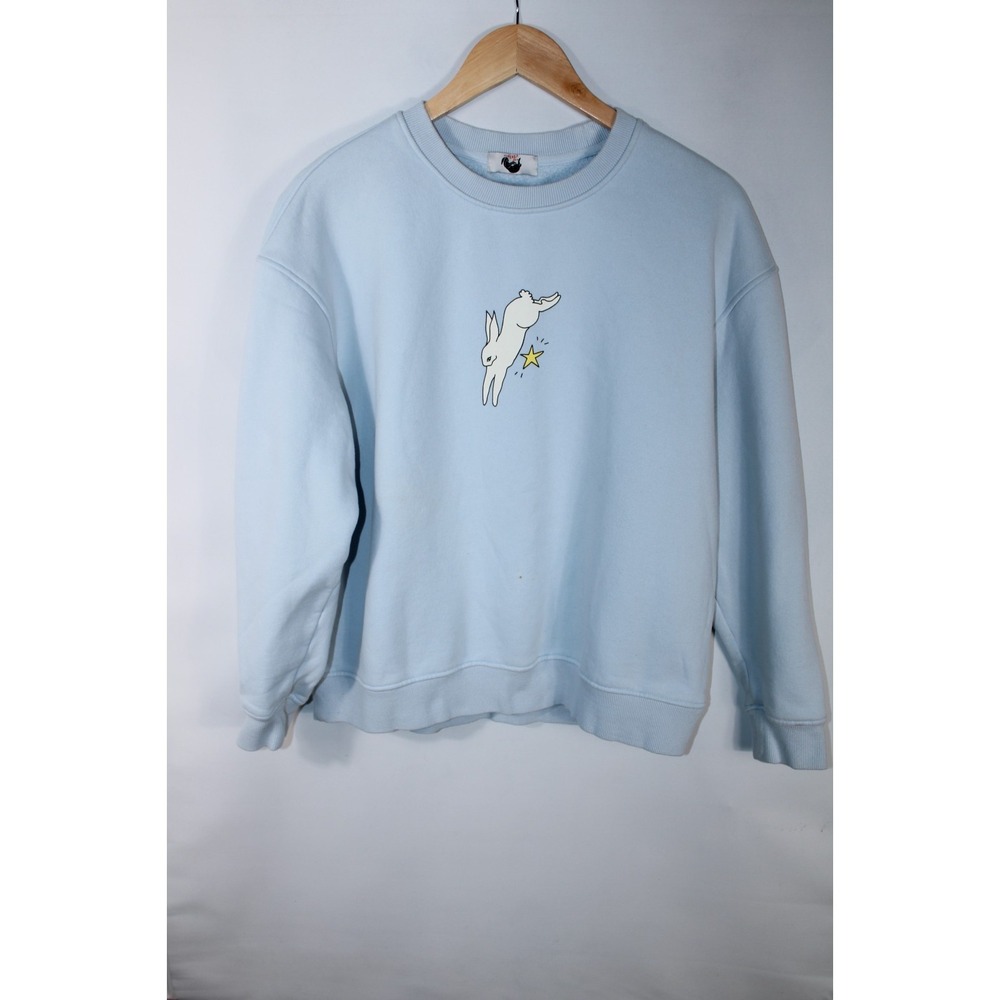 Fiorenza Art Women's Small Light Blue Crew Neck Sweatshirt